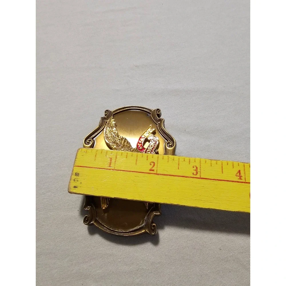 Harley-Davidson Belt Buckle Gold Brass Eagle Vintage 1978 Rainfree